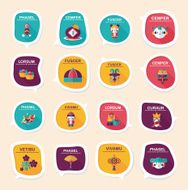 Chinese New Year bubble speech flat banner design flat eps10 N57