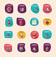 Chinese New Year bubble speech flat banner design flat eps10 N58