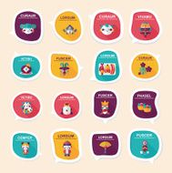 Chinese New Year bubble speech flat banner design flat eps10 N60