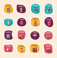 Chinese New Year bubble speech flat banner design flat eps10 N61