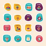 Chinese New Year bubble speech flat banner design flat eps10 N62