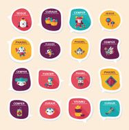 Chinese New Year bubble speech flat banner design flat eps10 N63