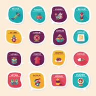 Chinese New Year bubble speech flat banner design flat eps10 N64