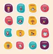 Chinese New Year bubble speech flat banner design flat eps10 N66