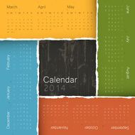 Abstract calendar by seasons 2014 Vector EPS10