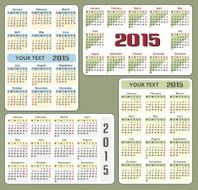 Vector calendars 2015 fully editable