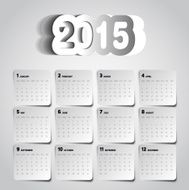 Simple 2015 Calendar Background card design N3