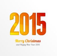 Vector Happy New Year 2015 colorful greeting card