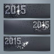 New Year 2015 banner or website header set