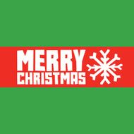 Merry christmas snowflake postcard