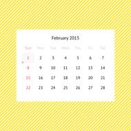 Calendar page for February 2015 N6