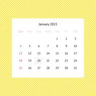 Calendar page for January 2015 N6