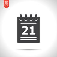 Vector calendar icon Eps10 N6