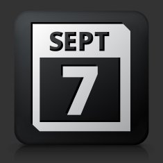 Black square button with September 7th on Calendar