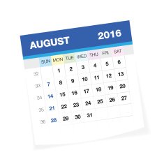 August 2016 calendar N5