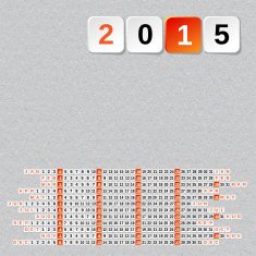 2015 Year Calendar Template Seamless Background