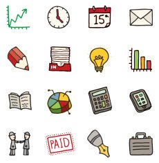 Office doodle icons