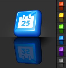 calendar 3D button design