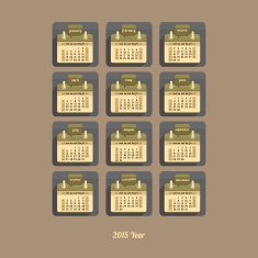 Flat calendar 2015
