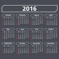 Calendar 2016 N31 free image download