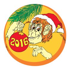 new year red monkey
