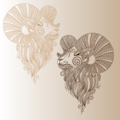 Ram's head Mehendi style