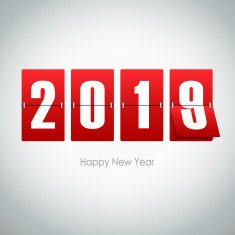 2019 greeting card Vector illustration eps10
