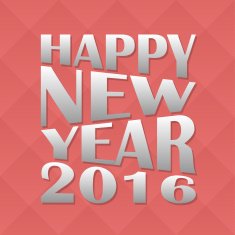 2016 Happy new year greeting card Vector illustration Eps 10