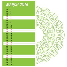march calendar vector