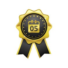 Calender Sign golden Vector Icon Design