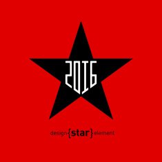 Star with new year date Abstract vector design element N2