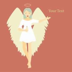 Cute Christmas Angel with Candle N3