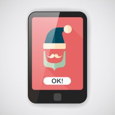 Santa Claus flat icon with long shadow eps10