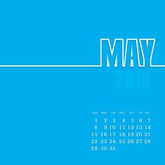 May 2016 year vector calendar