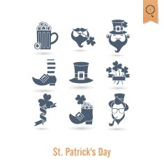 Saint Patricks Day Isolated Icon Set N10