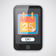 Calendar flat icon with long shadow eps10 N3