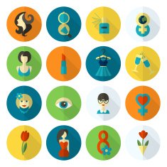 Womans Day Icon Set N11