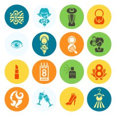 Womans Day Icon Set N13