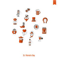 Saint Patricks Day Isolated Icon Set N13
