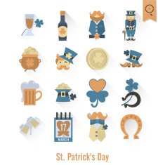 Saint Patricks Day Isolated Icon Set N15