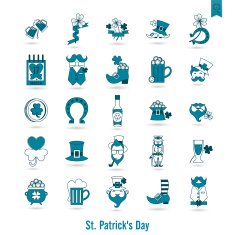 Saint Patricks Day Isolated Icon Set N17