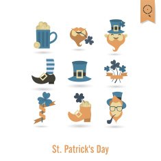 Saint Patricks Day Isolated Icon Set N20