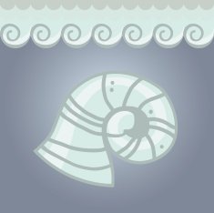 Lamb horns and laces for decoration of greeting card N2