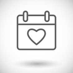 Calendar with heart