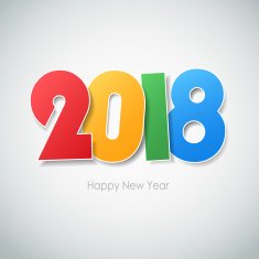Happy new year 2018 greeting card Vector illustration eps10 N2