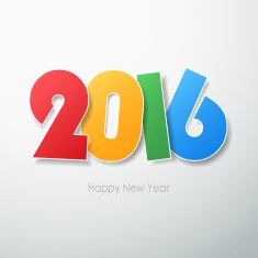 Happy new year 2016 greeting card Vector illustration eps10