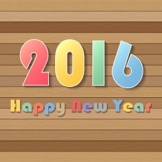 Happy new year 2016 greeting card Vector illustration eps10 N3