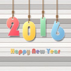 Happy new year 2016 greeting card Vector illustration eps10 N4
