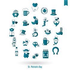 Saint Patricks Day Isolated Icon Set N23