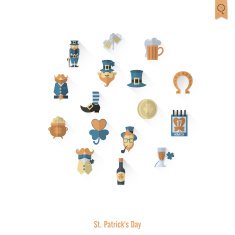 Saint Patricks Day Isolated Icon Set N25